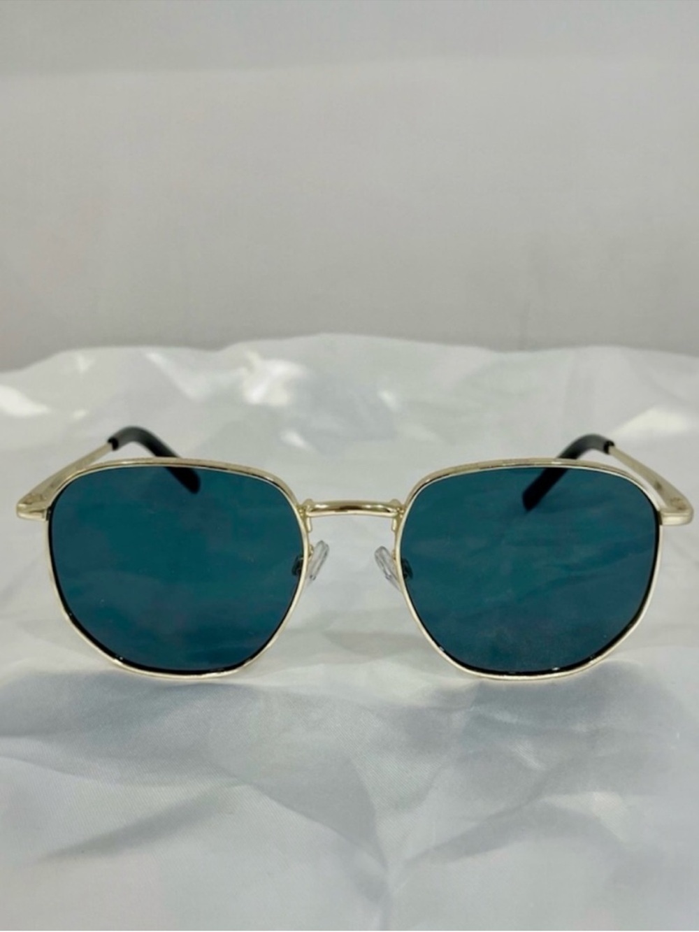 🩵6/$30 — Miniso Gold Frame Sunglasses with Dark Blue Lenses